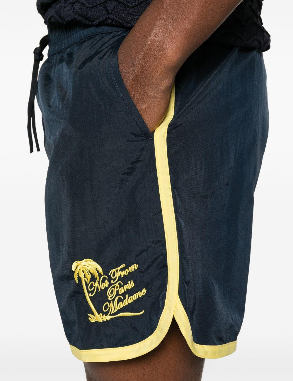 Pantaloncini ricamati in blu Drole de monsieur - uomo 