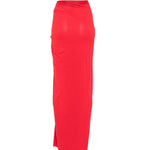 Gonna lunga drappeggiata in rosso Rick Owens Lilies - donna 