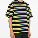 T-shirt a righe in cotone multicolore 