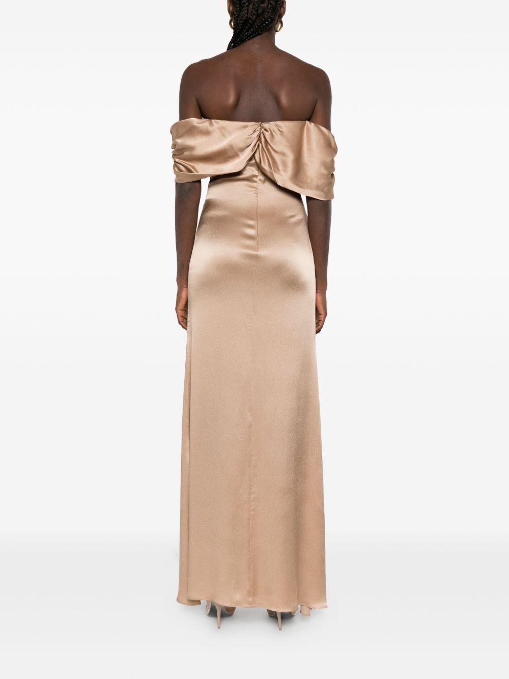 Abito con drappeggio in beige Giuseppe Di Morabito - donna 