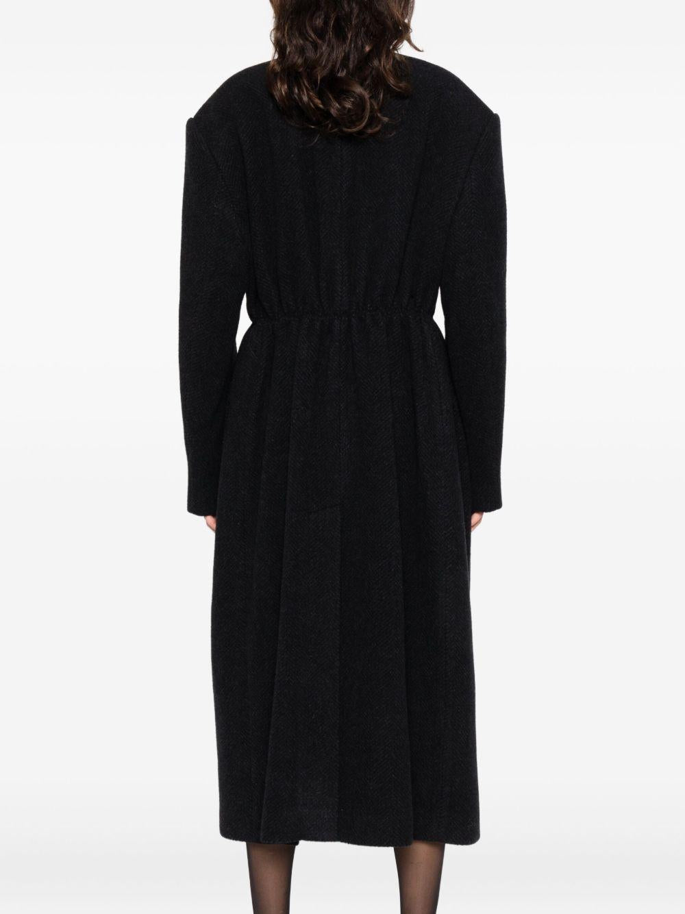 Cappotto senza colletto in nero Alexander wang - donna 