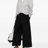 Pantaloni a gamba mapia con coulisse in nero Toteme - donna 