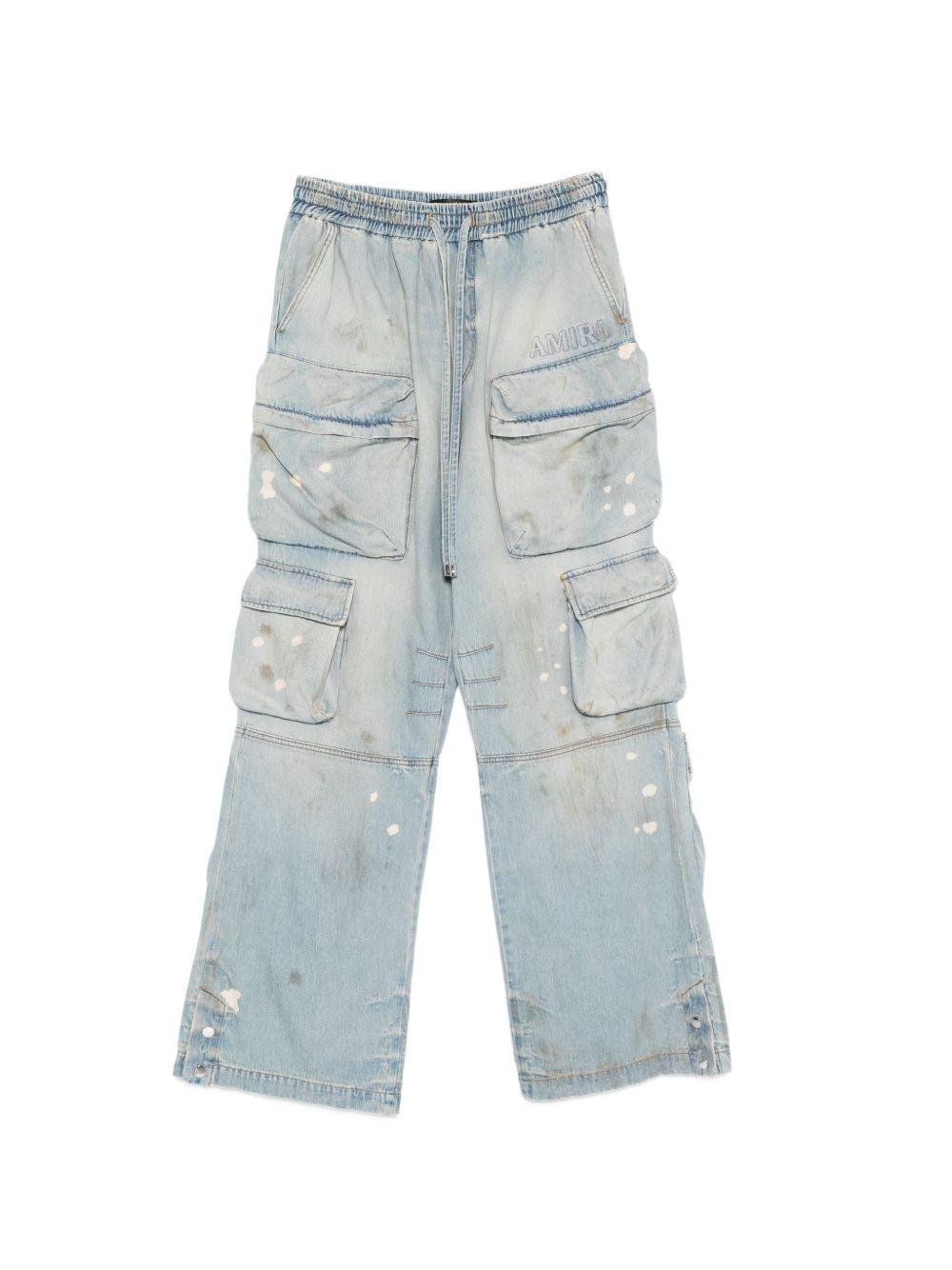Jeans cargo con coulisse in blu Amiri - uomo 