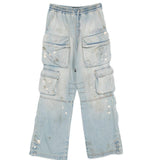 Jeans cargo con coulisse in blu Amiri - uomo 
