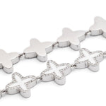 Collana Clover in bianco Darkai - unisex 