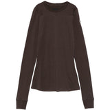 T-shirt a maniche lunghe in cotone grider in marrone Rick Owens x Moncler - unisex<BR/> 