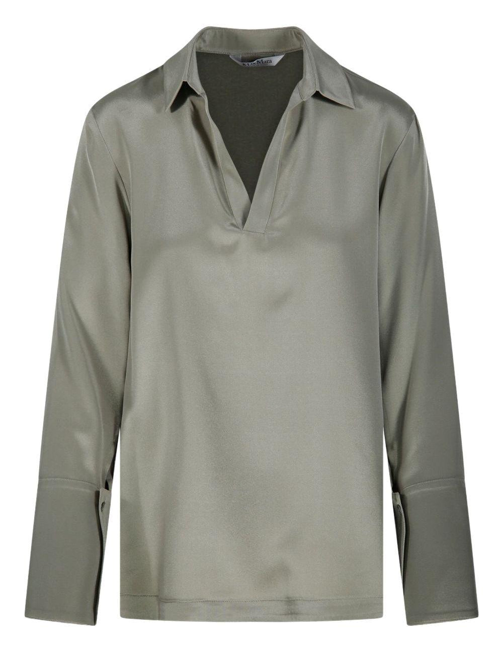 Blusa in cady di seta stretch dover in verde Maxmara - donna 