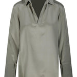 Blusa in cady di seta stretch dover in verde Maxmara - donna 