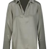 Blusa in cady di seta stretch dover in verde Maxmara - donna 