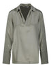 Blusa in cady di seta stretch dover in verde Maxmara - donna