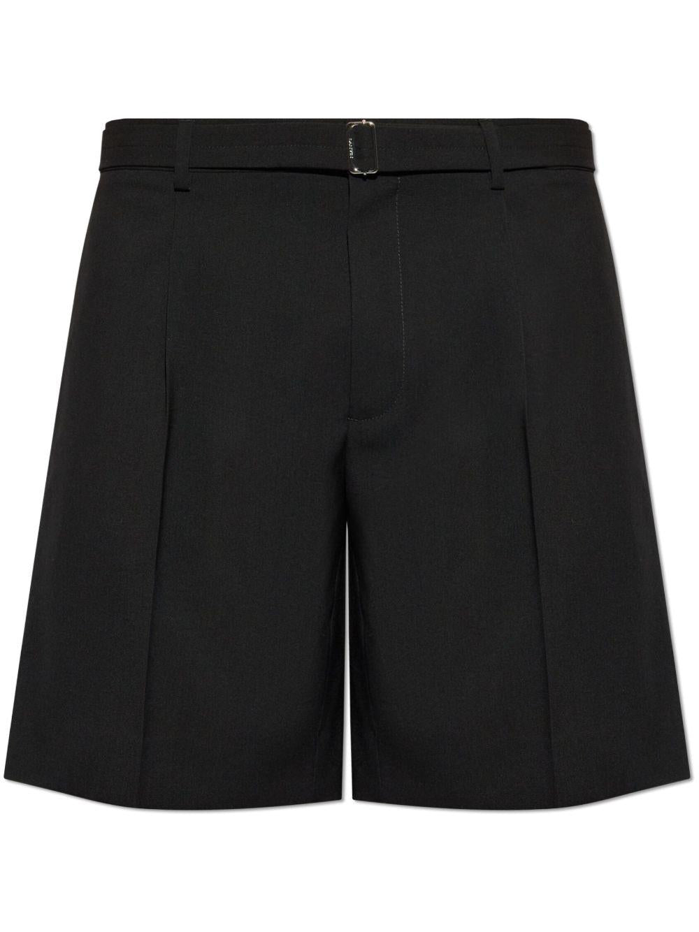 Shorts in lana vergine in nero Lanvin - donna 