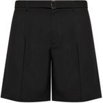 Shorts in lana vergine in nero Lanvin - donna 