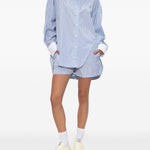 Shorts corti a righe in azzurro The attico - donna 