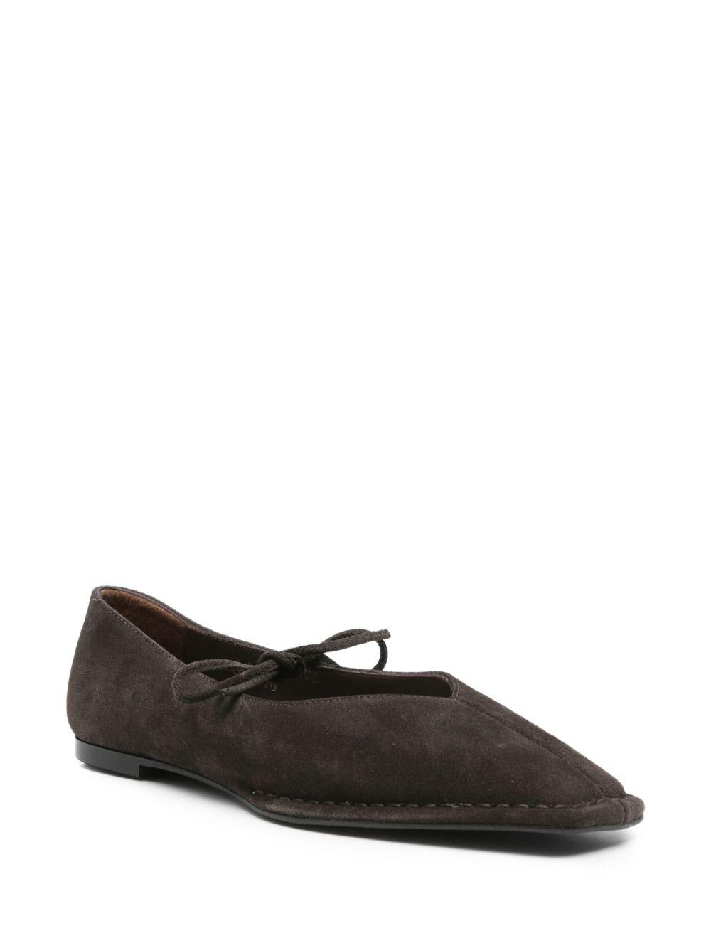 Ballerine Rosalind pelle in marrone 