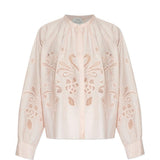 Blusa  ricamata in rosa 