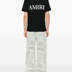 T-shirt a maniche corte con logo  in nero 
