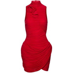 Abito mini con applicazioni floreali in rosso Magda butrym - donna 