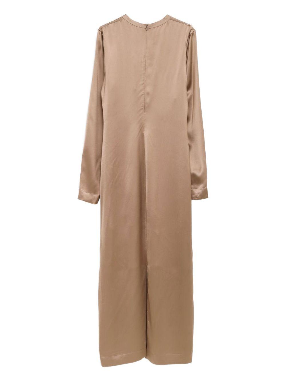 Abito maxi in raso in beige Toteme - donna 
