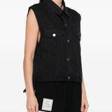 Gilet con frange Ryder Buton in nero Haikure - donna 