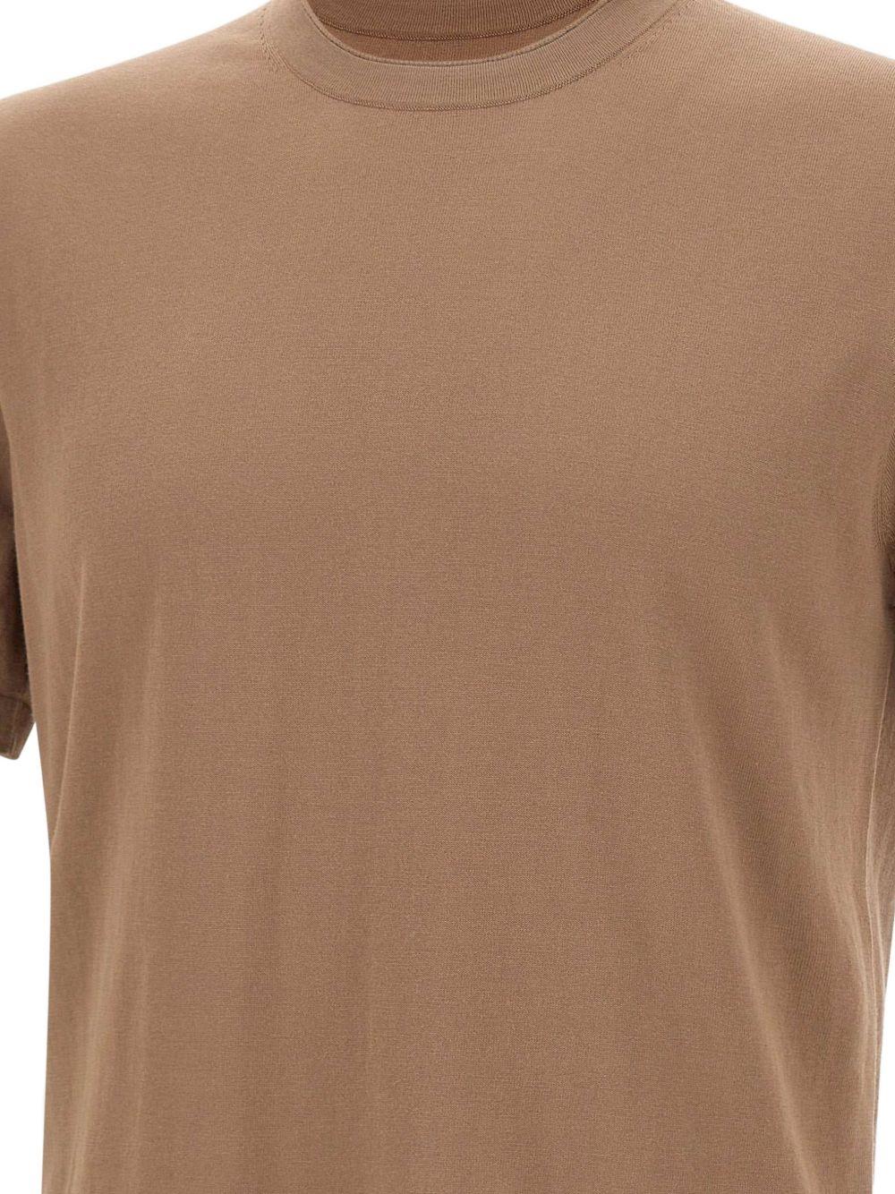 T-shirt girocollo in beige Kangra - uomo 