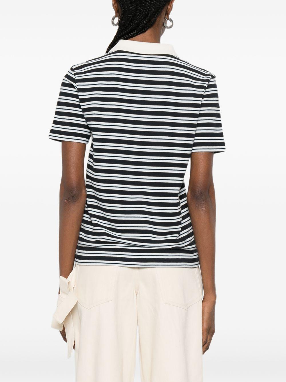 Polo con colletto a righe in beige e blu A.P.C. - donna 