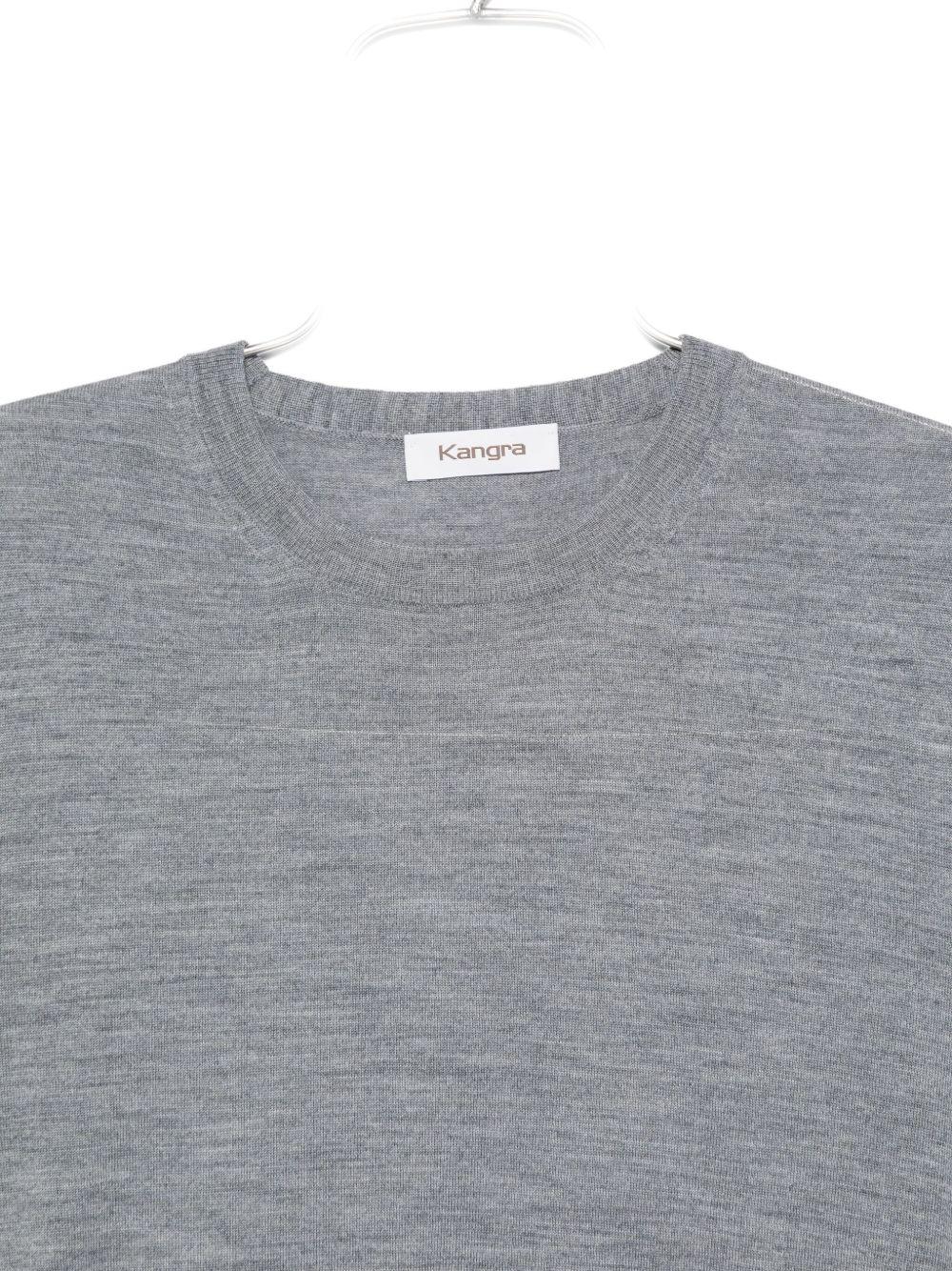 T-shirt girocollo in grigio Kangra - uomo 