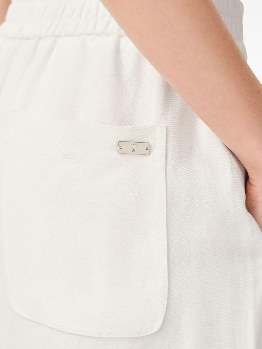 PANTALONI CON VITA ELASTICIZZATA IN BIANCO AMI PARIS - DONNA 