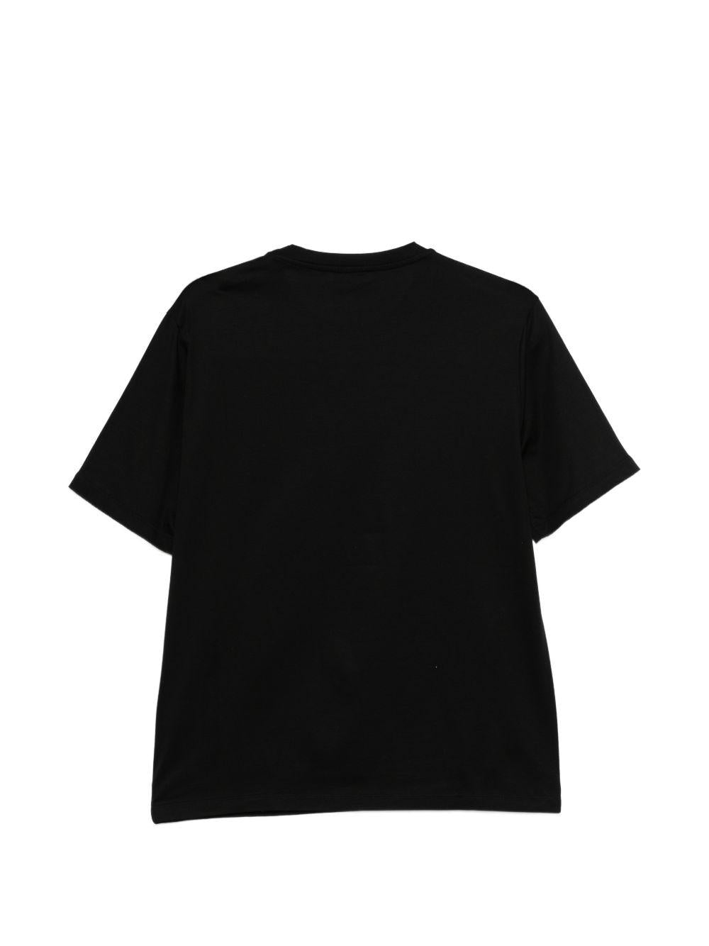 T-shirt girocollo in nero Kangra - uomo 