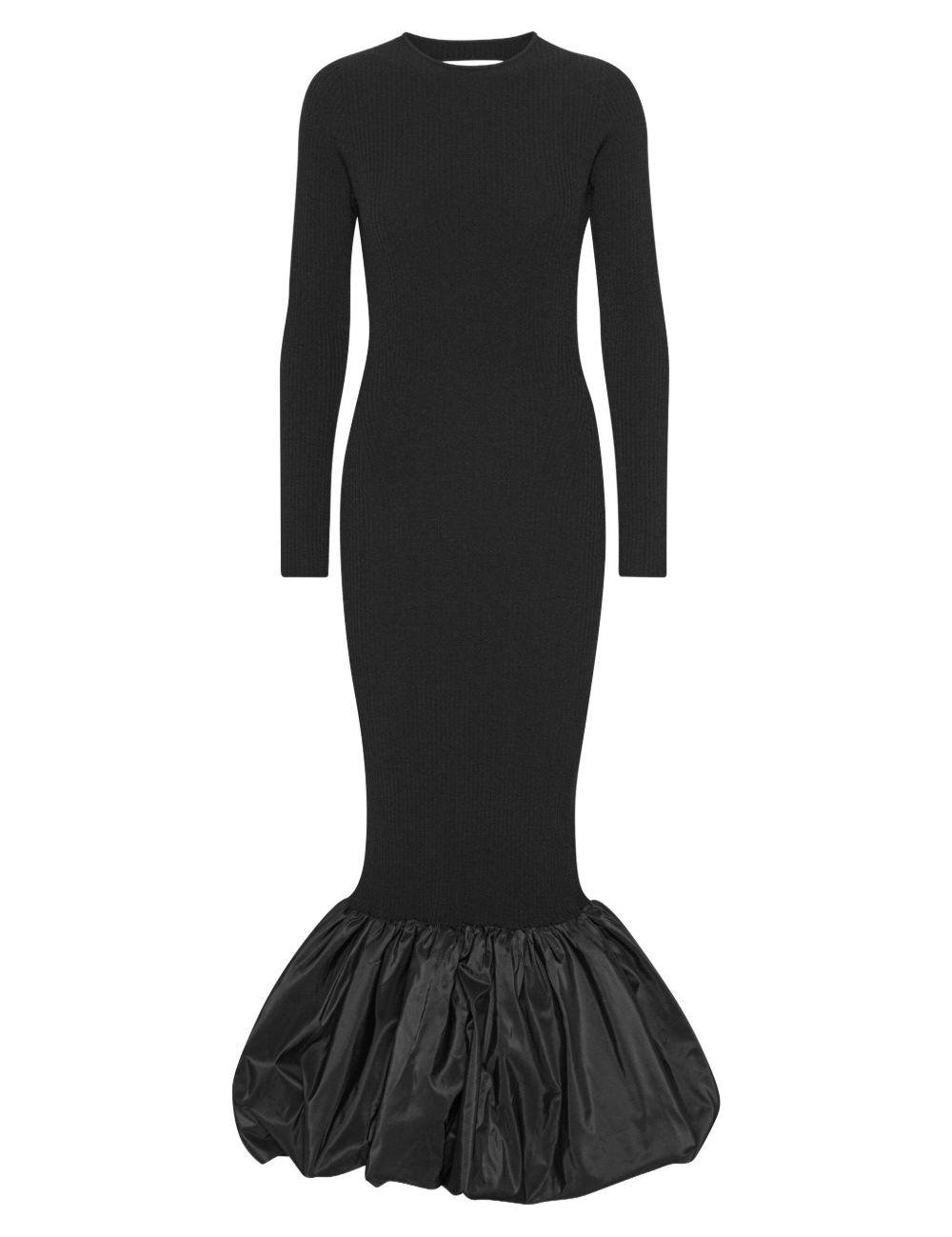 Abito a maniche lunghe con dettaglio cut-out in nero Rotate holiday - donna 