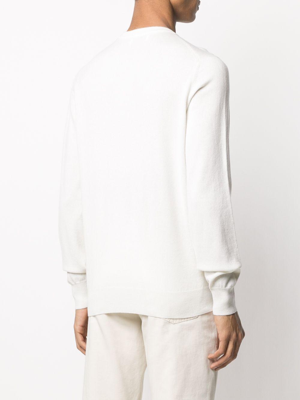 Maglione a girocollo in bianco Brunello cucinelli - uomo 