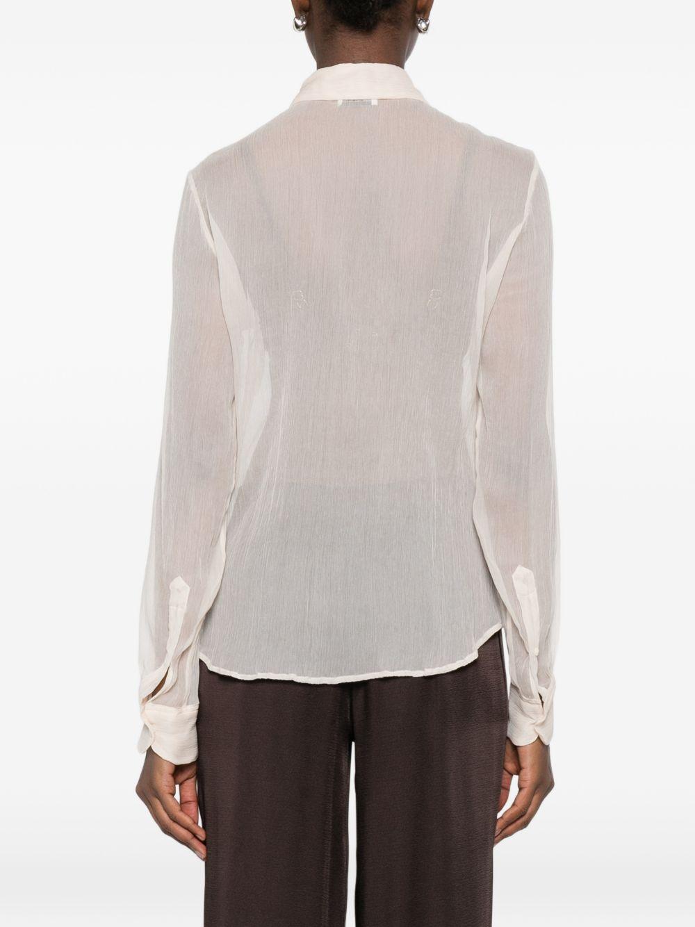 Camicia semi-trasparente cloudy in avorio Dries van noten - donna 