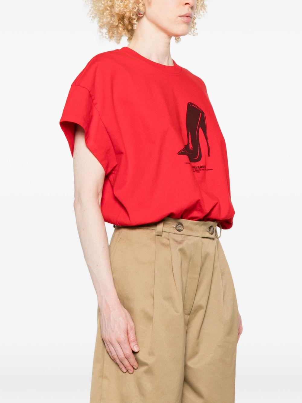 Body con stampa logo in rosso Willy chavarria - donna 
