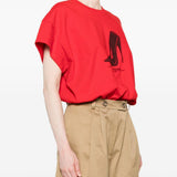 Body con stampa logo in rosso Willy chavarria - donna 