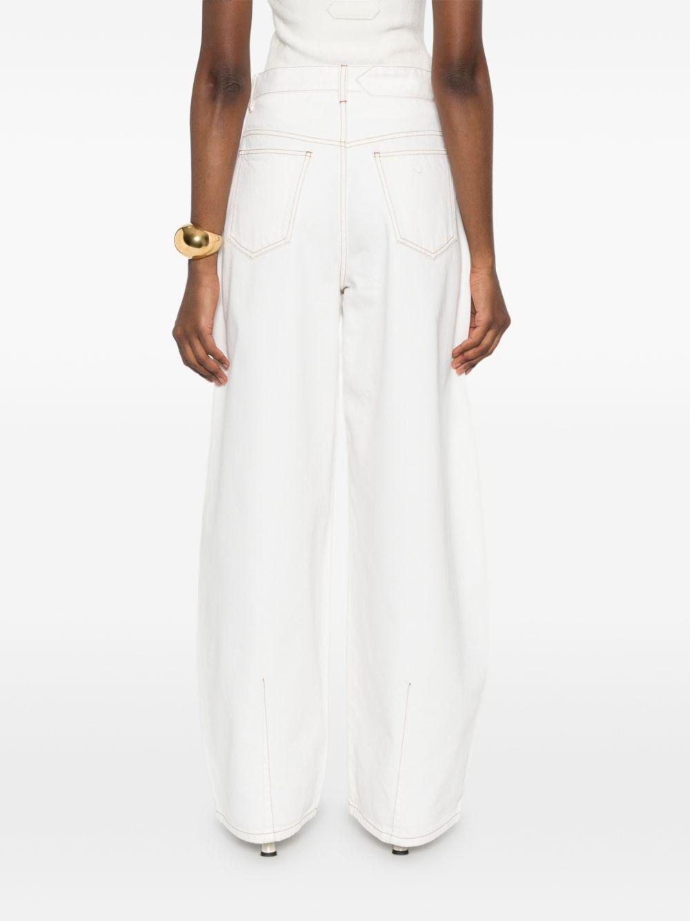 Jeans le de-nimes ovalo  in bianco Jacquemus - donna 