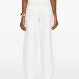 Jeans le de-nimes ovalo  in bianco Jacquemus - donna 