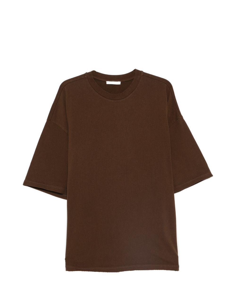 T-shirt squadrata in marrone Entire studios - unisex 