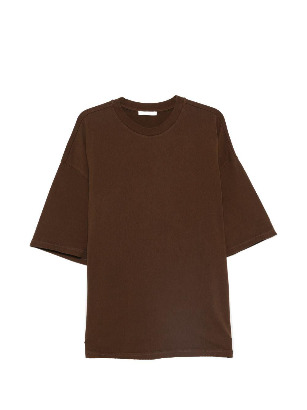 T-shirt squadrata in marrone Entire studios - unisex 