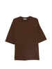T-shirt squadrata in marrone Entire studios - unisex