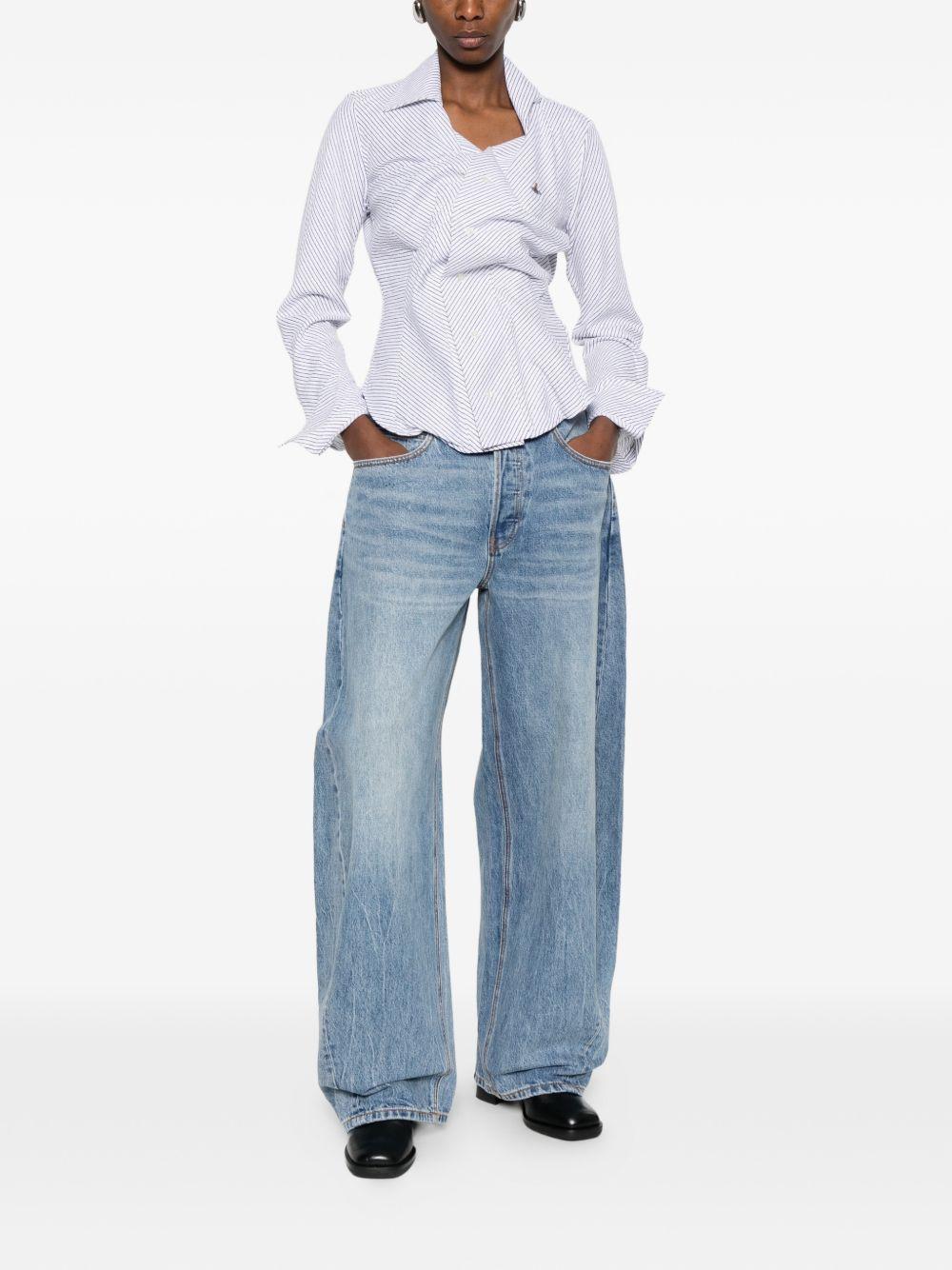 Camicia Drunken a righe in azzurro Vivienne westwood - donna 