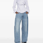 Camicia Drunken a righe in azzurro Vivienne westwood - donna 