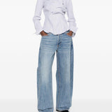 Camicia Drunken a righe in azzurro Vivienne westwood - donna 