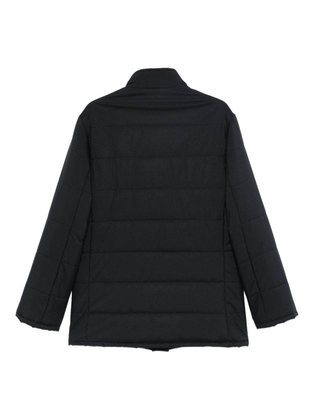 Cappotto trapuntato con bottoni in blu Barba - uomo 