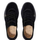 Sneakers in velluto a coste coupe in nero 