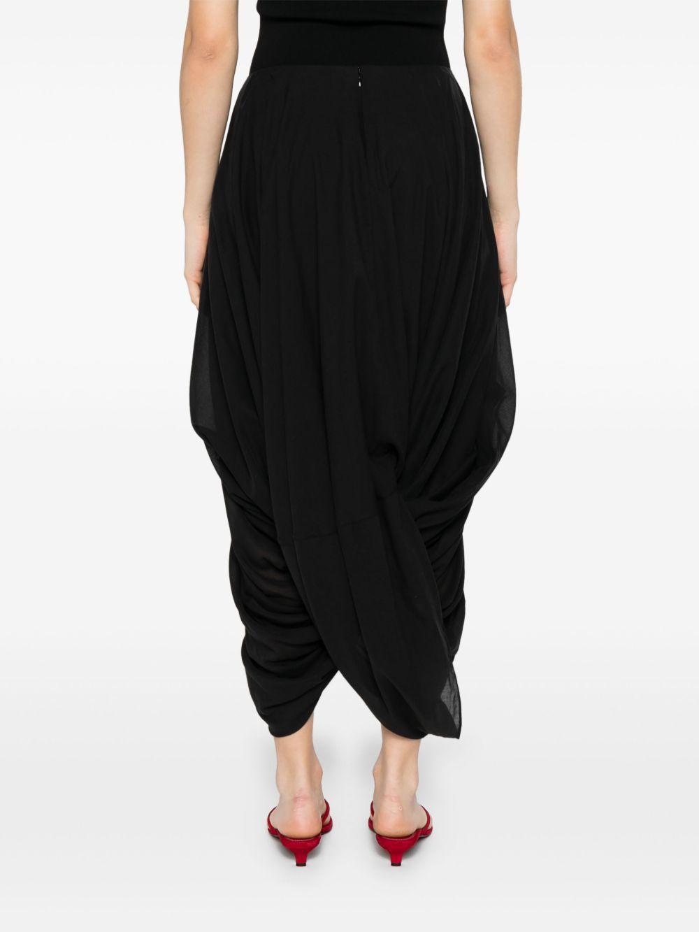 Gonna drapeggiata cocoon in nero Toteme - donna 