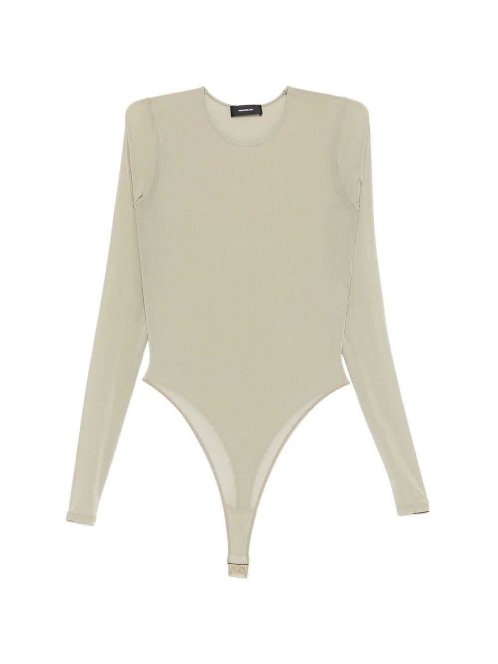 Body semi trasparente in verde Wardrobe.Nyc - donna 