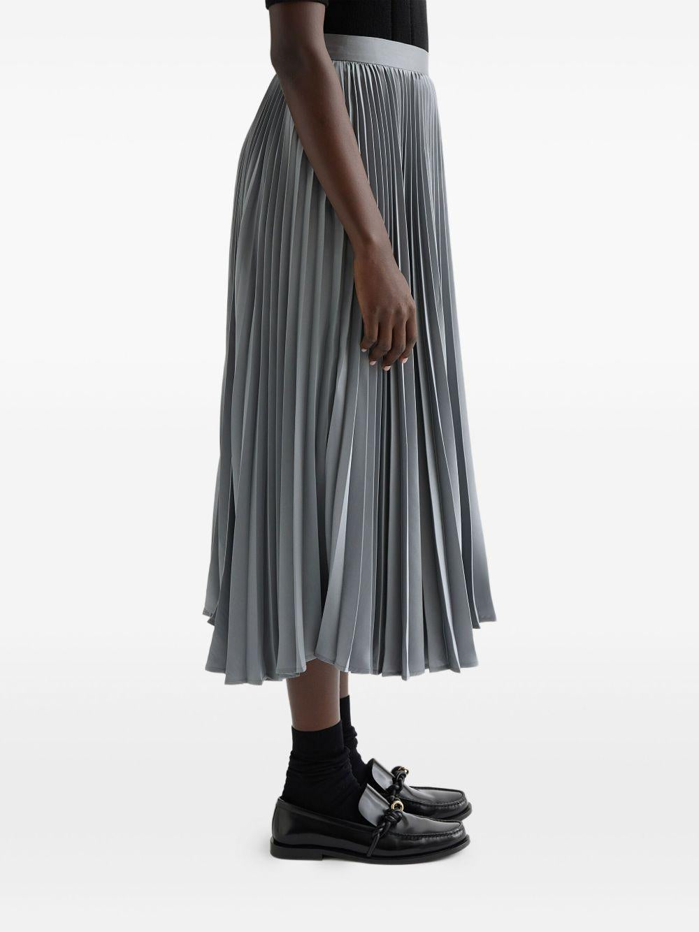 Gonna midi plissettata in grigio Jil Sander - donna 