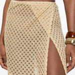 Gonna mini copricostume in dorato Missoni - donna 