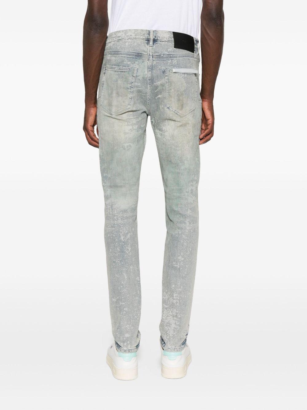 Jeans con effetto vissuto in blu Purple - uomo 