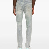 Jeans con effetto vissuto in blu Purple - uomo 