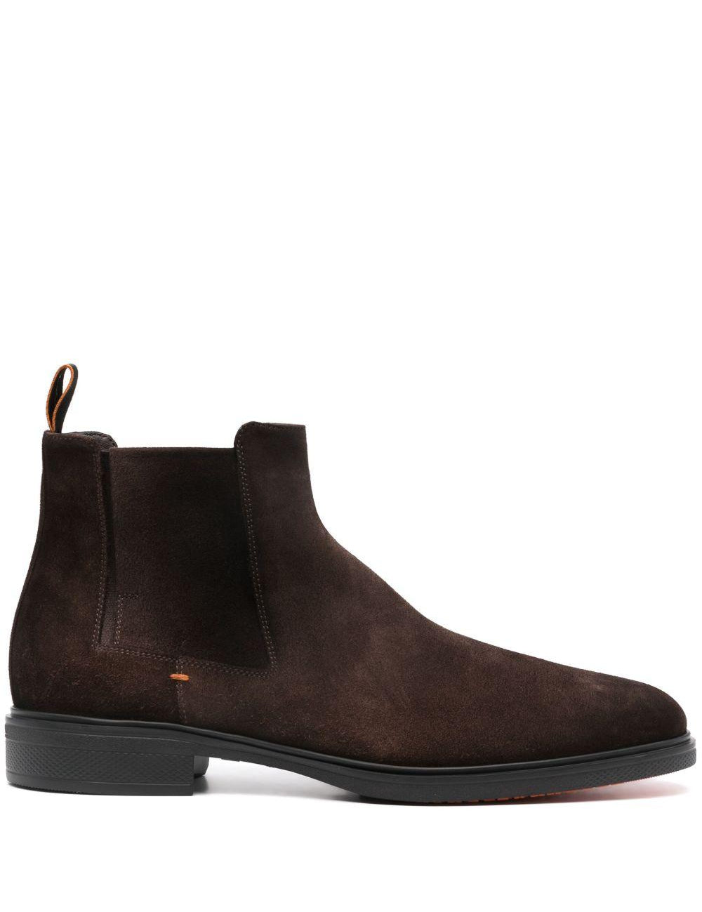 Stivaletti easy in pelle scamosciata in marrone 